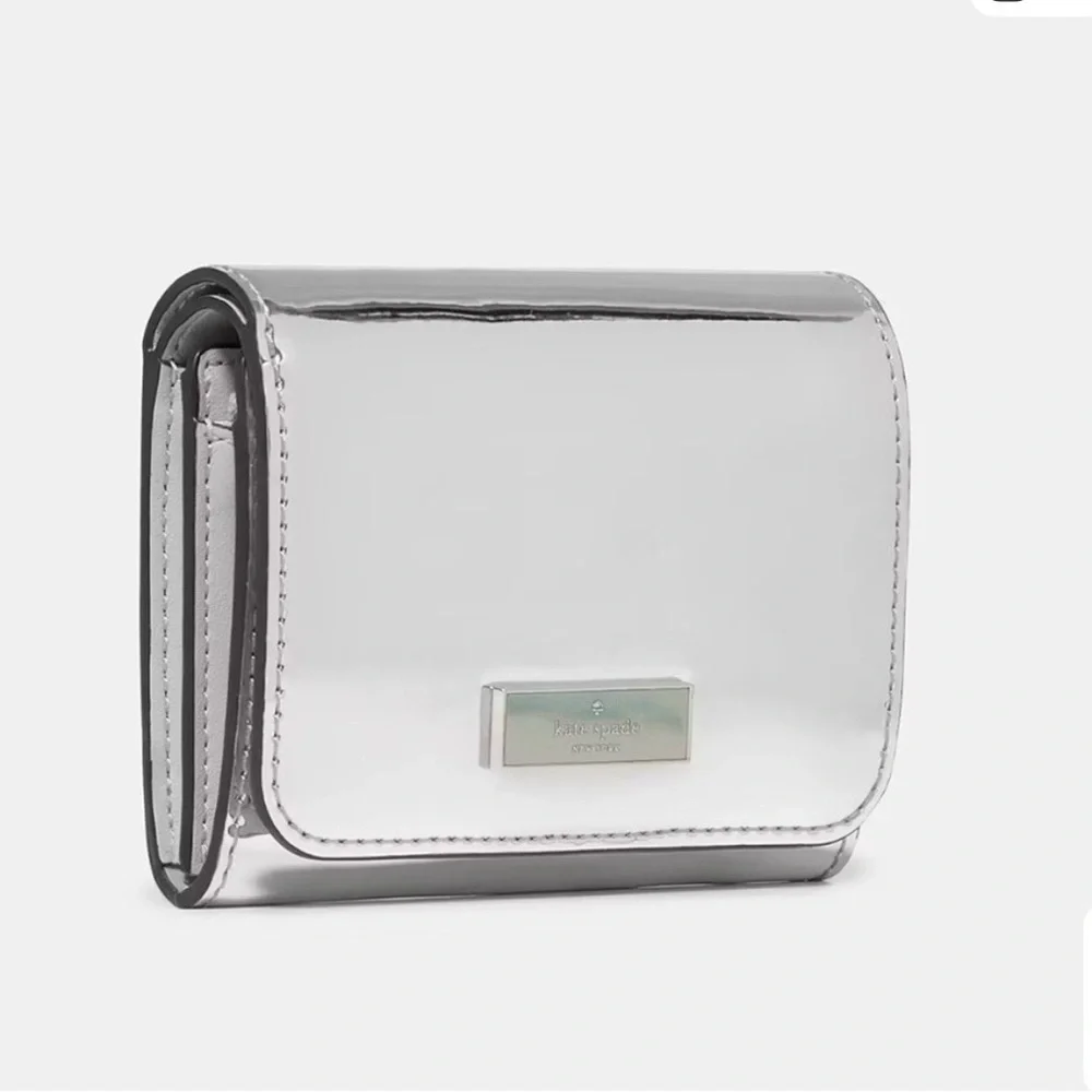 Kate Spade Bridget Mirror Metallic Small L-Zip Wallet